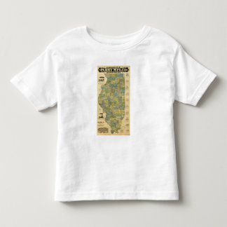 Camiseta De Bebé Mapa de Illinois 2
