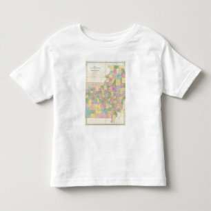 Camiseta De Bebé Mapa de Illinois y de Missouri
