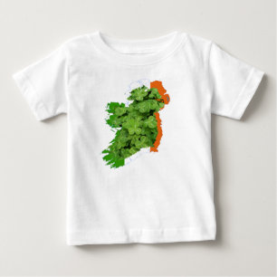 Camiseta De Bebé Mapa de Irlanda por Kenneth Yoncich