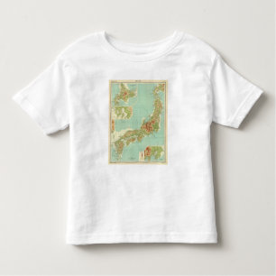 Camiseta De Bebé Mapa de Japón con las rutas de envío
