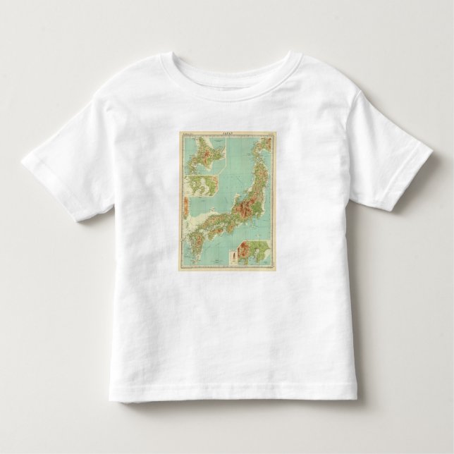 Camiseta De Bebé Mapa de Japón con las rutas de envío (Anverso)