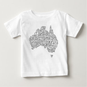Camiseta De Bebé Mapa de jerga de Australia