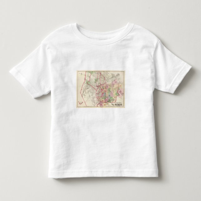 Camiseta De Bebé Mapa de Johnston Rhode Island (Anverso)