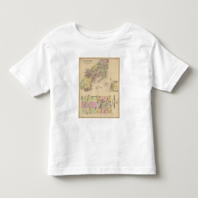 Camiseta De Bebé Mapa de la bahía de Casco (Anverso)
