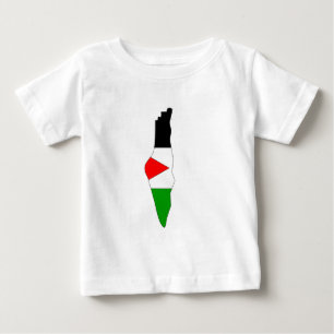 Camiseta De Bebé Mapa de la bandera de Palestina