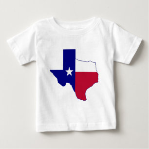 Camiseta De Bebé Mapa de la bandera de Tejas