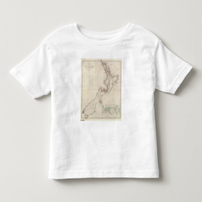 Camiseta De Bebé Mapa de la colonia de Nueva Zelanda (Anverso)