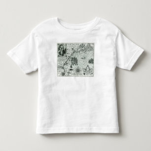 Camiseta De Bebé Mapa de la costa costa de Nueva Inglaterra