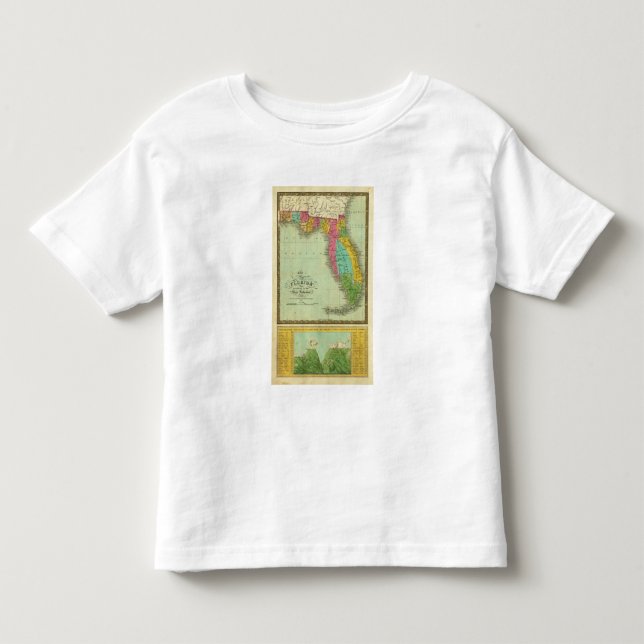 Camiseta De Bebé Mapa de la Florida (Anverso)