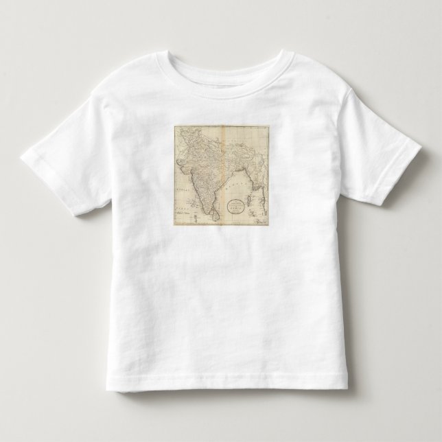 Camiseta De Bebé Mapa de la India (Anverso)
