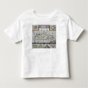 Camiseta De Bebé Mapa de la isla de Candia