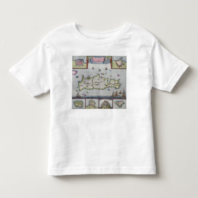 Camiseta De Bebé Mapa de la isla de Candia (Anverso)
