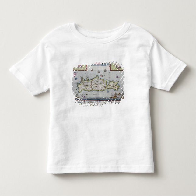 Camiseta De Bebé Mapa de la isla de Candia (Anverso)