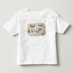 Camiseta De Bebé Mapa de la isla moluqueña, grabado