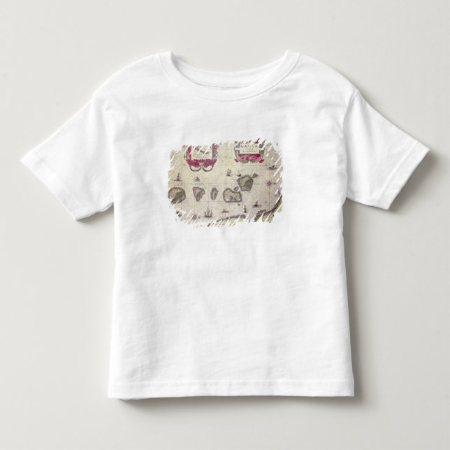 Camiseta De Bebé Mapa de la isla moluqueña, grabado (Anverso)