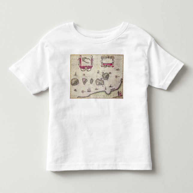 Camiseta De Bebé Mapa de la isla moluqueña, grabado (Anverso)