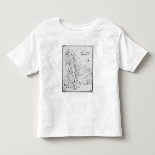 Camiseta De Bebé Mapa de la parroquia de Caballo de alquiler (Anverso)