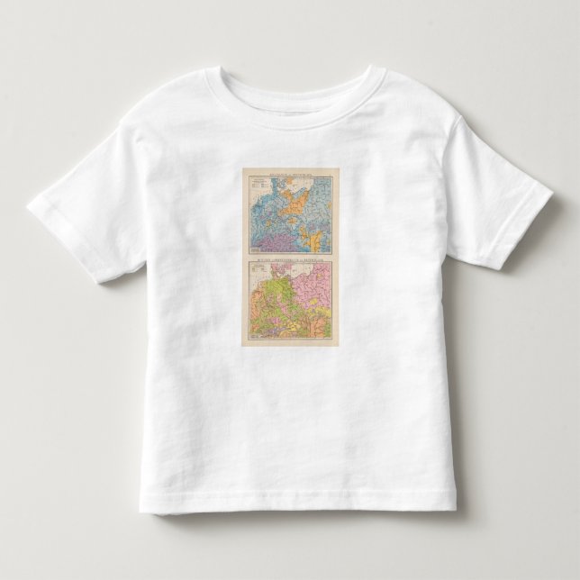 Camiseta De Bebé Mapa de la precipitación de Alemania (Anverso)