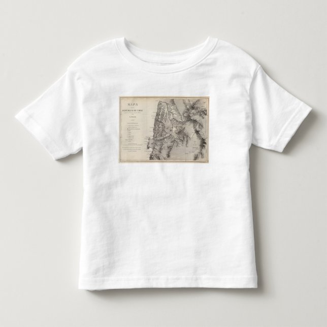 Camiseta De Bebé Mapa de la República de Chile 1 (Anverso)