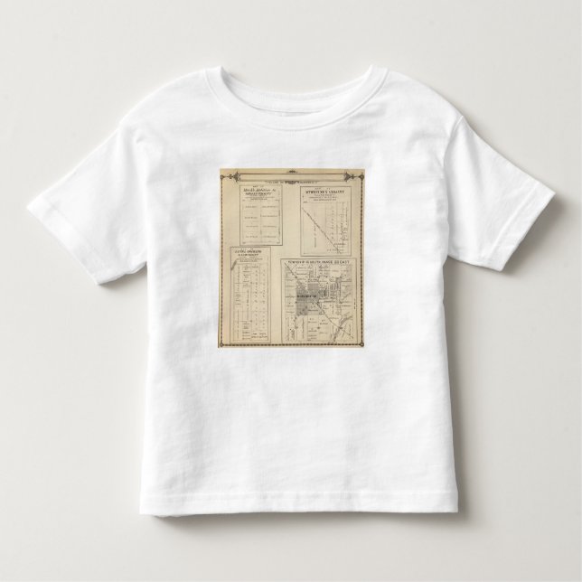 Camiseta De Bebé Mapa de la sección de T16S R22E el condado de (Anverso)