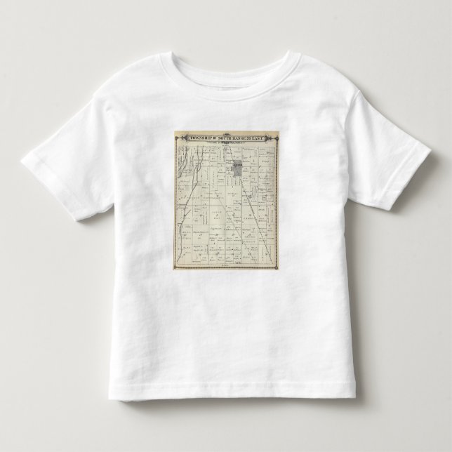 Camiseta De Bebé Mapa de la sección de T19S R26E el condado de (Anverso)