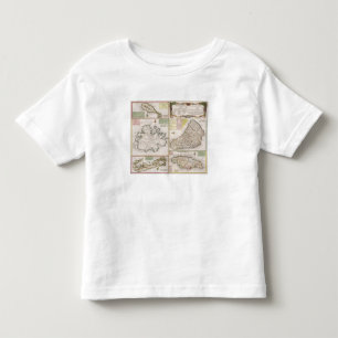 Camiseta De Bebé Mapa de las colonias inglesas en el Caribe, pub.