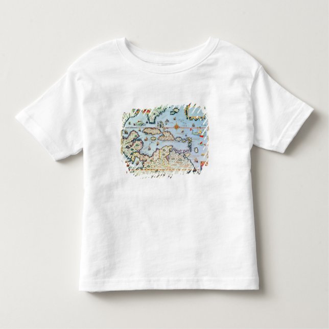 Camiseta De Bebé Mapa de las islas caribeñas (Anverso)