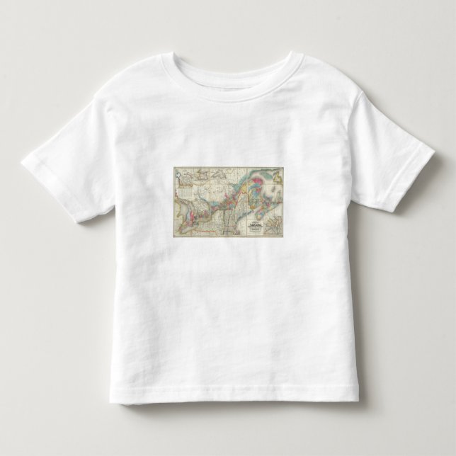 Camiseta De Bebé Mapa de las provincias de Canadá (Anverso)