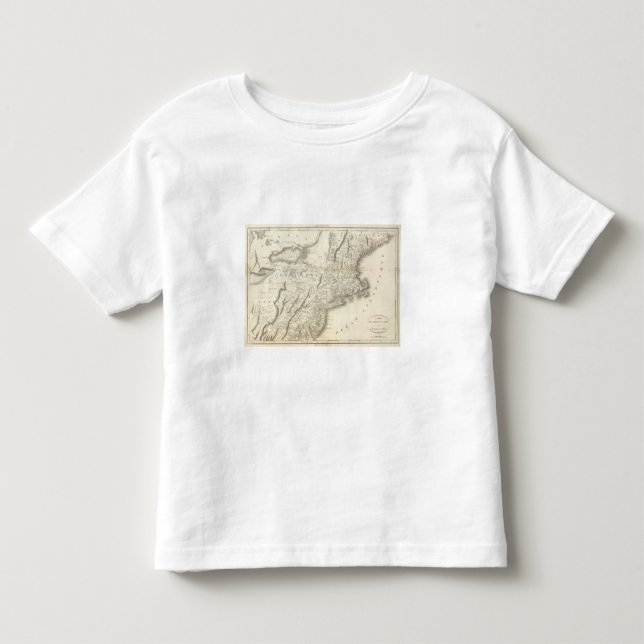 Camiseta De Bebé Mapa de las provincias de los Estados Unidos (Anverso)