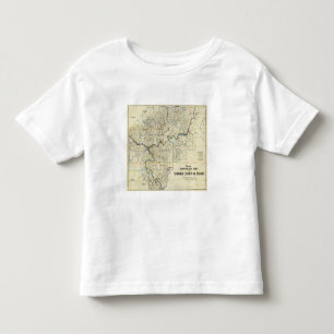 Camiseta De Bebé Mapa de las regiones del aceite del condado de
