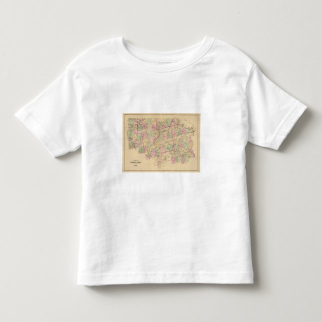 Camiseta De Bebé Mapa de las tierras 3 de la madera (Anverso)