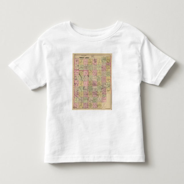 Camiseta De Bebé Mapa de las tierras 4 de la madera (Anverso)