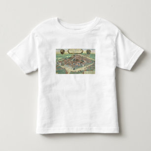 Camiseta De Bebé Mapa de Leipzig, de "Civitates Orbis Terrarum"