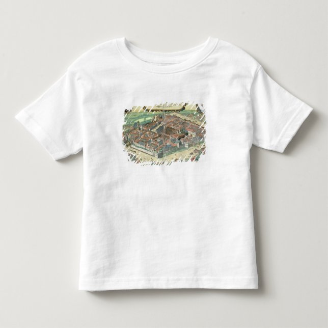 Camiseta De Bebé Mapa de Leipzig, de "Civitates Orbis Terrarum" (Anverso)