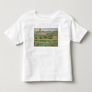 Camiseta De Bebé Mapa de Lisboa, y Cascais, de 'Civitates Orbis