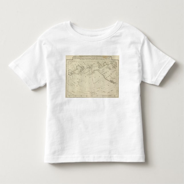 Camiseta De Bebé Mapa de los descubrimientos hechos por el cocinero (Anverso)