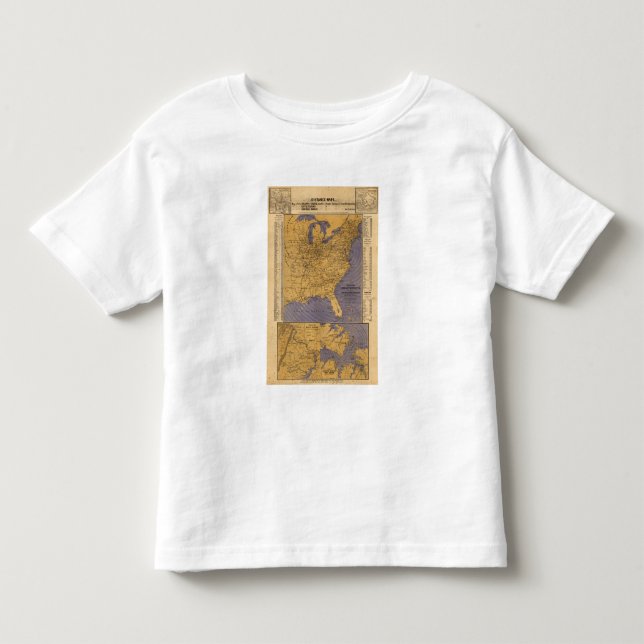 Camiseta De Bebé Mapa de los estados atlánticos (Anverso)