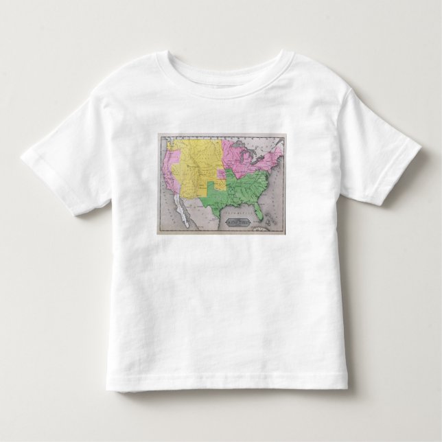 Camiseta De Bebé Mapa de los Estados Unidos (Anverso)