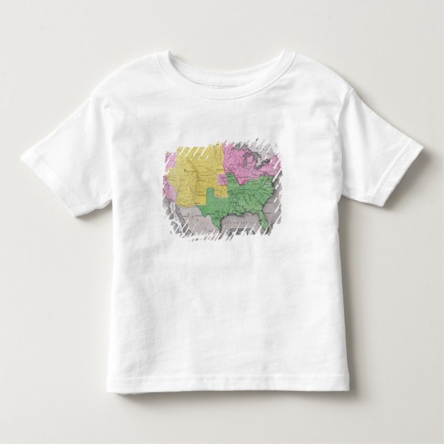 Camiseta De Bebé Mapa de los Estados Unidos (Anverso)