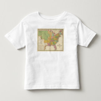 Camiseta De Bebé Mapa de los Estados Unidos