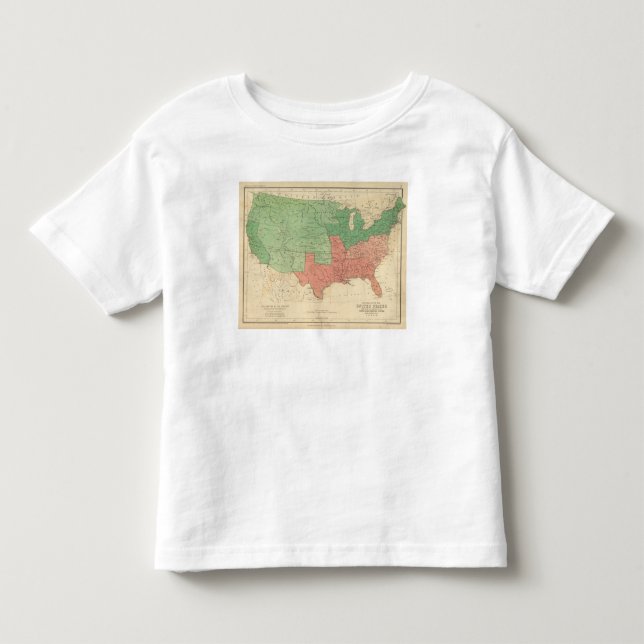 Camiseta De Bebé Mapa de los Estados Unidos 2 (Anverso)