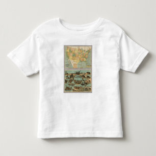 Camiseta De Bebé Mapa de los Estados Unidos de América 2