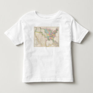 Camiseta De Bebé Mapa de los Estados Unidos de Norteamérica