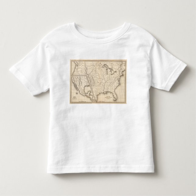 Camiseta De Bebé Mapa de los Estados Unidos y del Tejas (Anverso)
