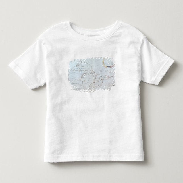 Camiseta De Bebé Mapa de los Great Lakes (Anverso)