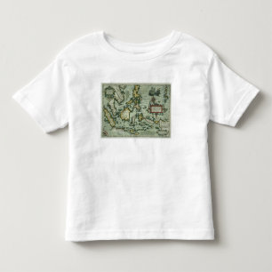 Camiseta De Bebé Mapa de los indies del este, pub. 1635 en