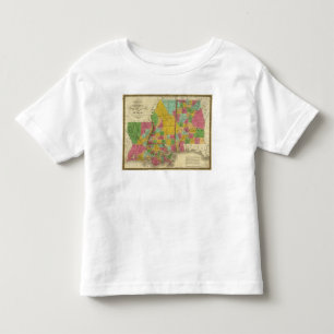 Camiseta De Bebé Mapa de Luisiana, de Mississippi y de Alabama