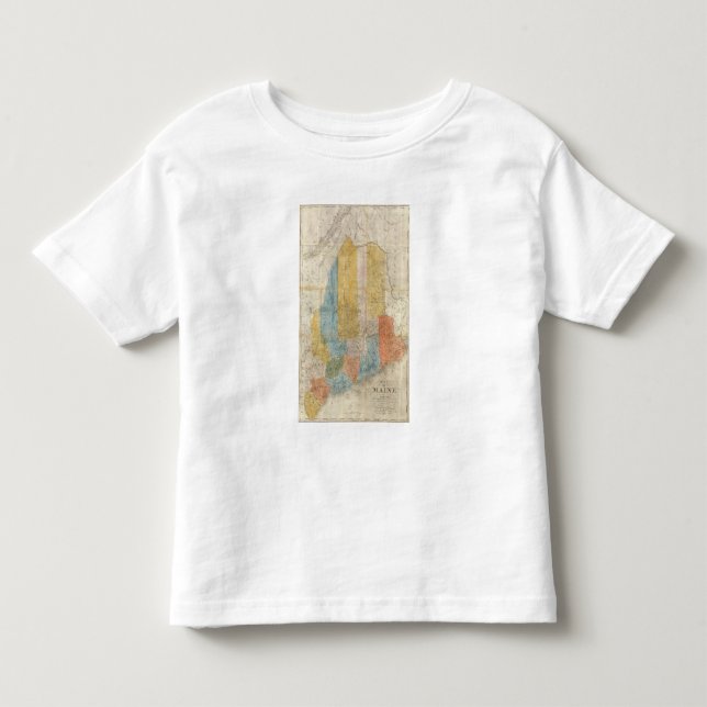 Camiseta De Bebé Mapa de Maine (Anverso)
