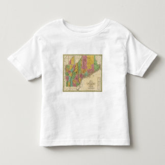 Camiseta De Bebé Mapa de Maine New Hampshire y de Vermont