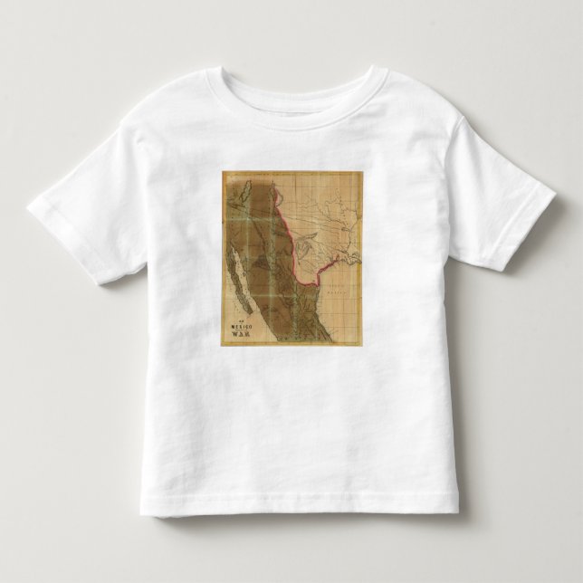 Camiseta De Bebé Mapa de México que muestra Seat de la guerra (Anverso)